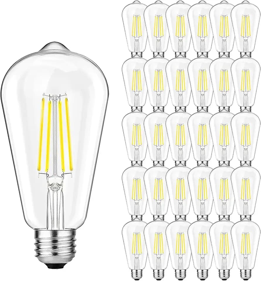 Svater 36 Pack Vintage LED Edison Bulbs 6W, 60W Equivalent E26 Base 5000K