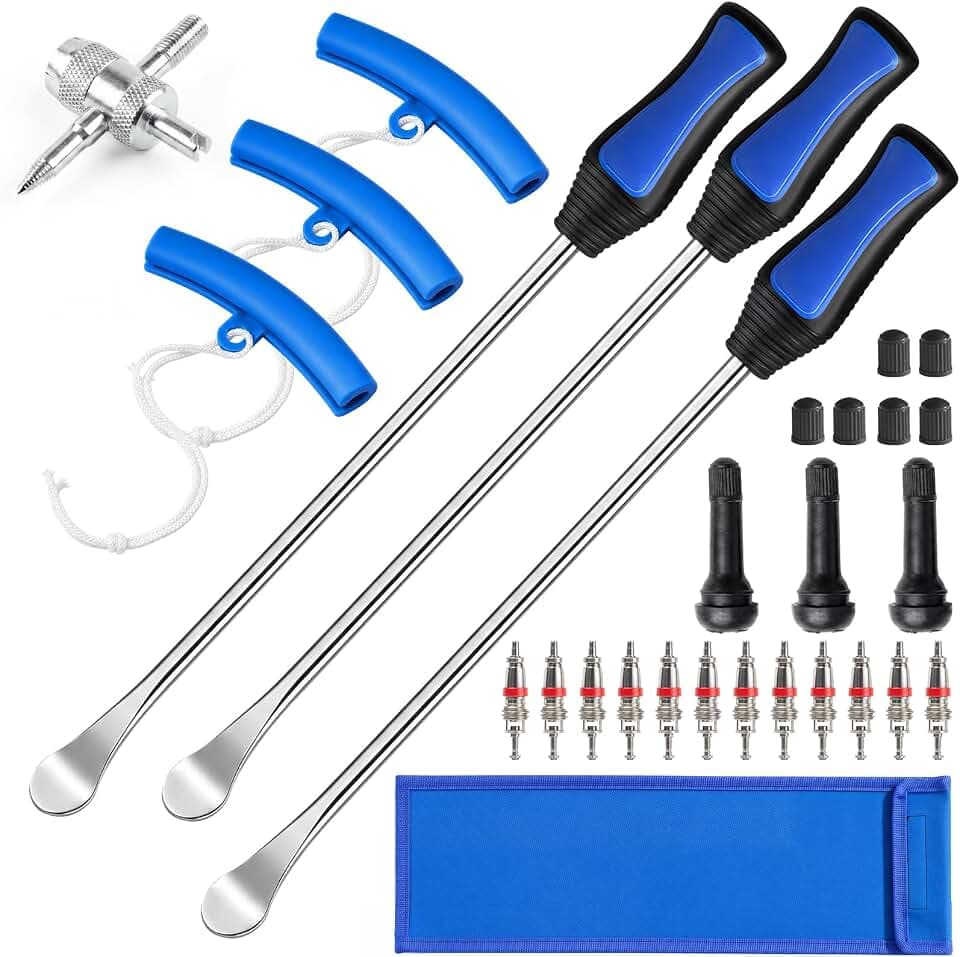 Tire Spoons, Tire Changing Tool Kit with Tire Irons & Tire Removal Levers