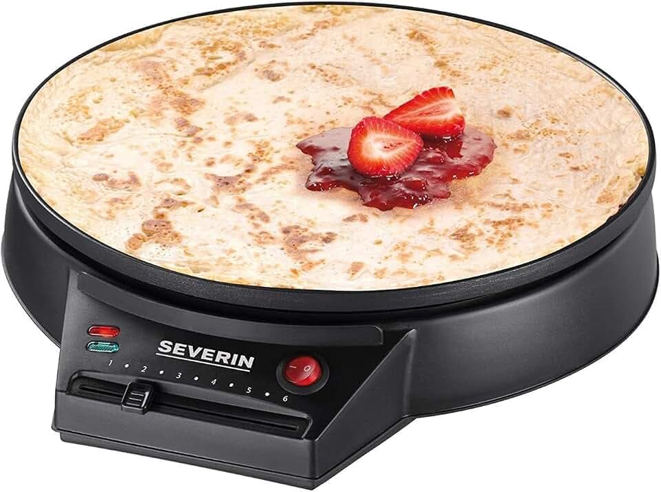 Severin Crêpes Maker, inkl. Holz-Teigspatel und -Crêpeswender