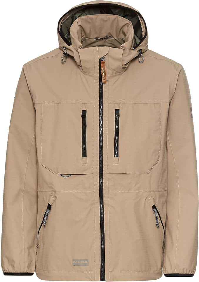 camel active Herren teXXXactive® Windbreaker mit Abnehmbarer Kapuze