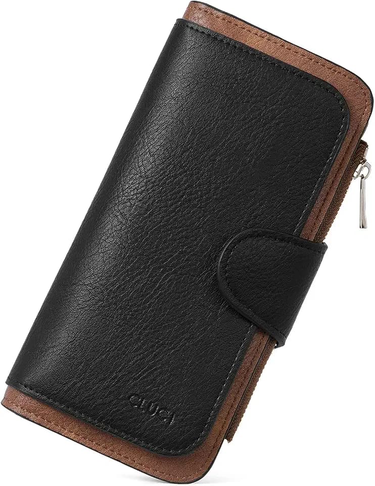 CLUCI RFID Wallet for Women Bifold Wallet with ID Window