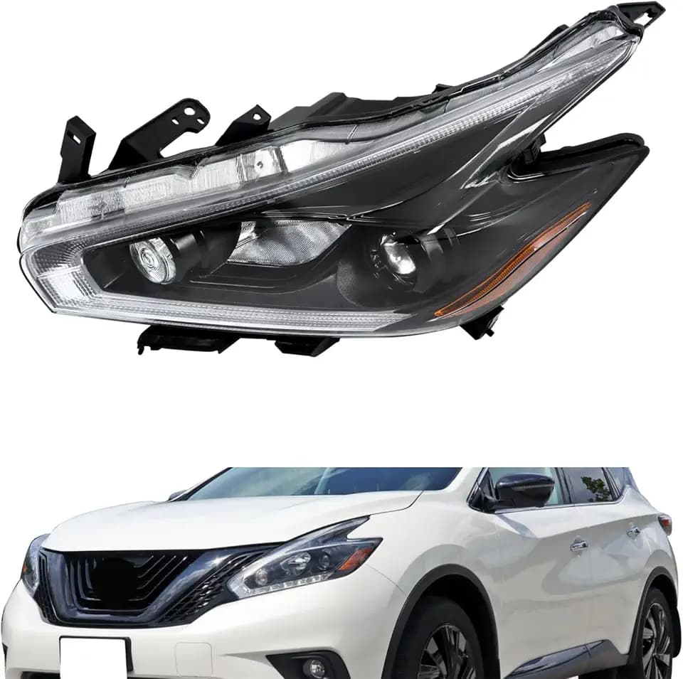 GXYWADY Headlight Assembly Halogen Replacement for Murano 2018 w/DRL Replacement for NI2502260 Driver Side Left LH