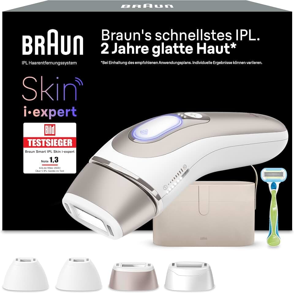 Braun Smart IPL Geräte Haarentfernung Skin i·expert 7, PL7387, Rosegold