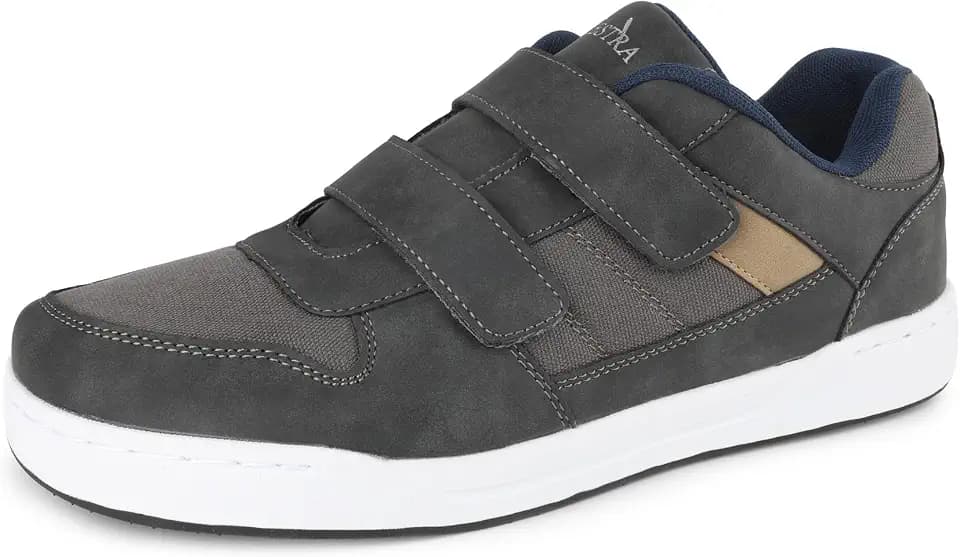 TIESTRA Wide Diabetic Walking Sneakers for Men – Orthopedic Shoes with Adjustable Strap– Non-Slip Comfort for Edema, Swollen Feet, Neuropathy – Lightweight Casual Slip-on Shoe