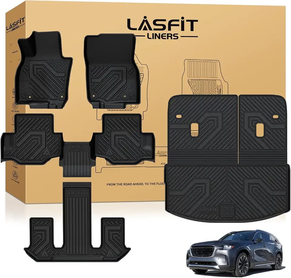 LASFIT Floor Mat & Trunk Mat for Mazda CX-90/CX90 PHEV 2024-2026 7 Seats