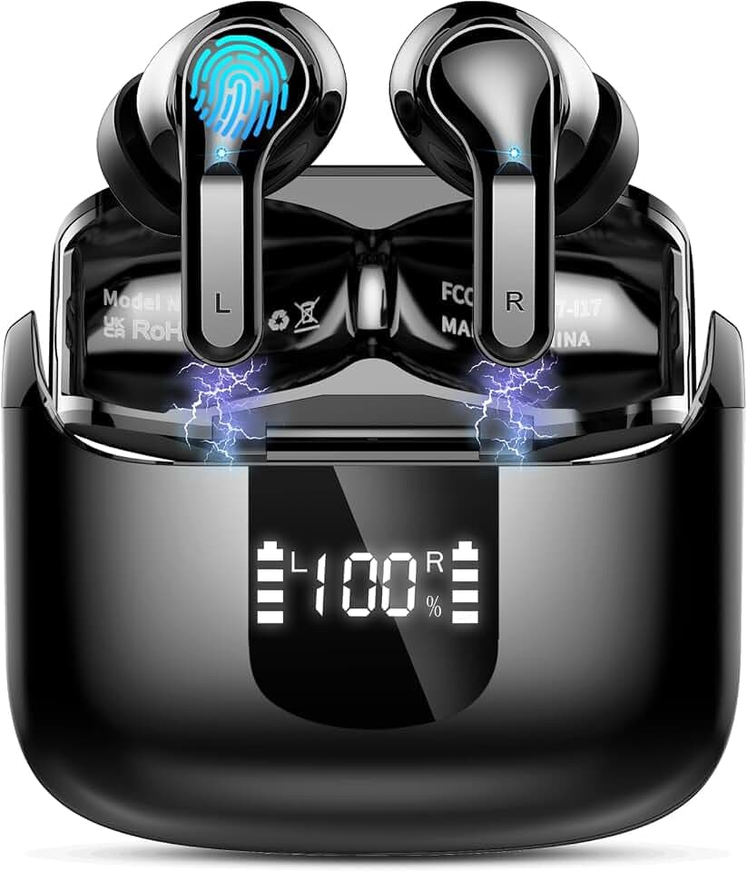 2026 Kopfhörer Kabellos Bluetooth 5.4 Kopfhörer, 6D Stereo in Ear Ohrhörer