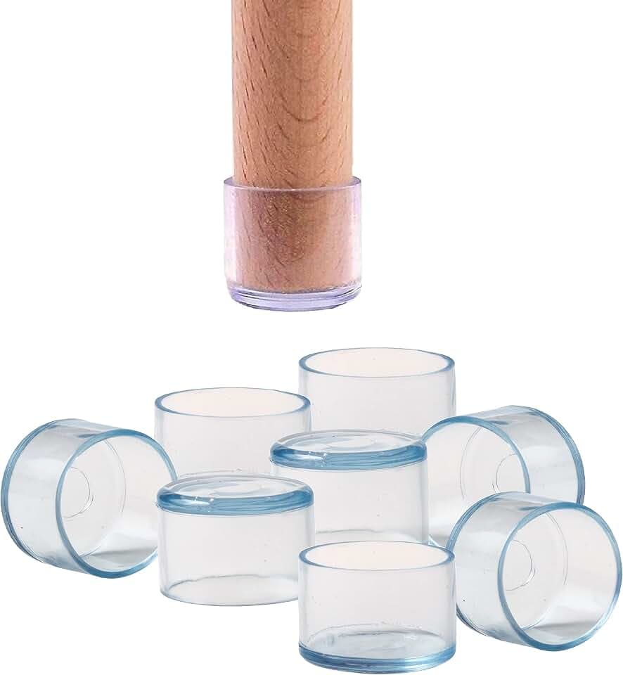 IPEA Stuhl- und Möbelkappen aus Silikon – 16 Stück – runde Gummi-Pads für Holz-, Kunststoff- oder Eisenbeine für Stühle und Tische – Kratzfest und geräuschbeständig für Böden – Durchmesser 20 mm –