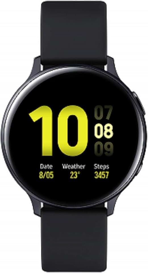 Samsung Galaxy Watch Active2 Explorer Edition, Fitnesstracker aus Aluminium, großes Display, ausdauernder Akku, wassergeschützt, 44 mm, inklusive 2x araree , Schwarz