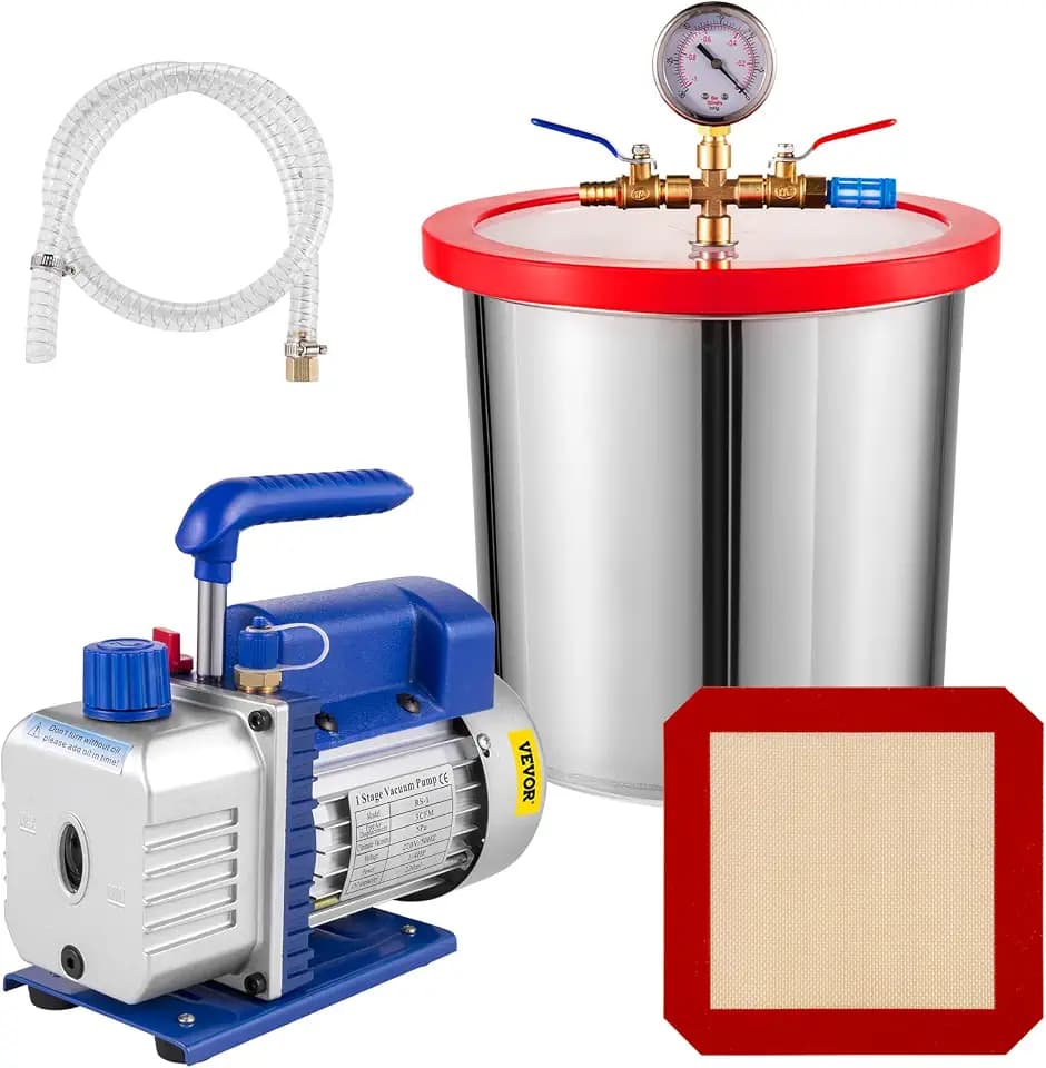 Mophorn 3CFM Vakuumpumpe des Kühlmittels 3 Gallonen Kit HLK-Pumpe Vakuumpumpe für Kühlmittelentleerung 220 V / 50 Hz