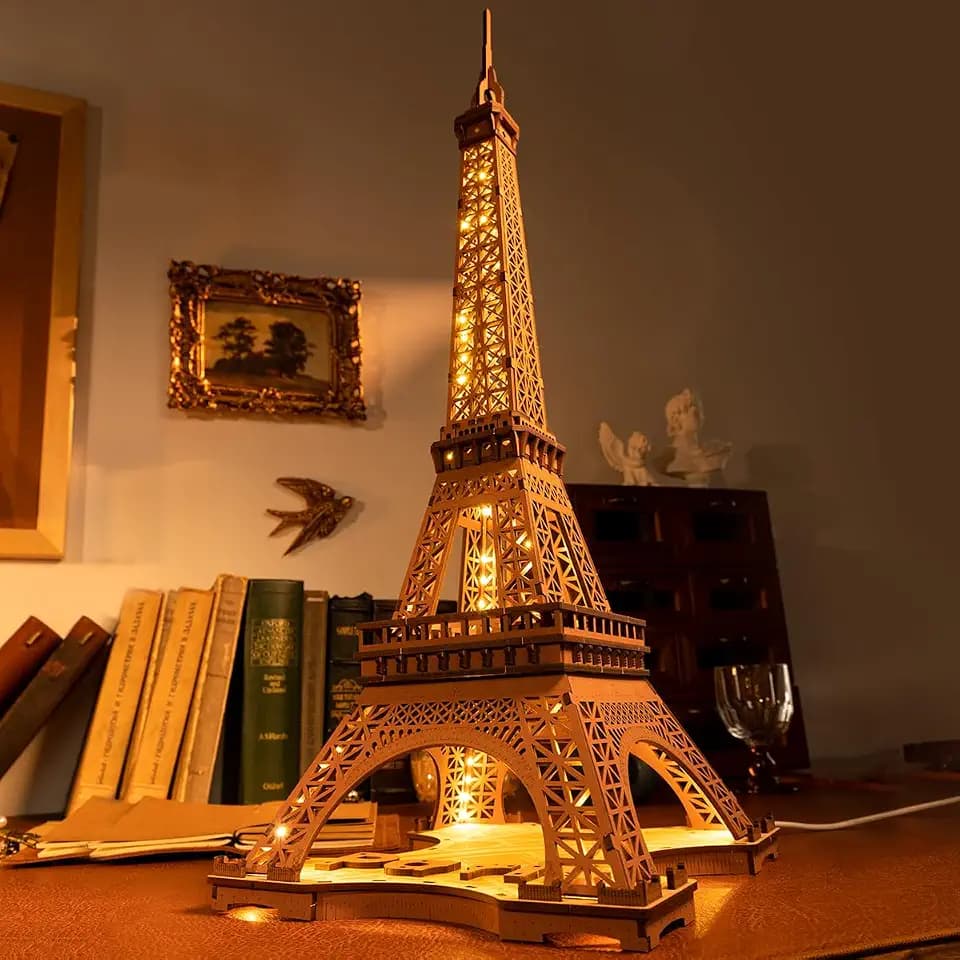 Rolife 3D Puzzle Eiffelturm - Holzpuzzle 3D Modellbausatz für Erwachsene - Home Desk Decoration Gift for Teens and Adults