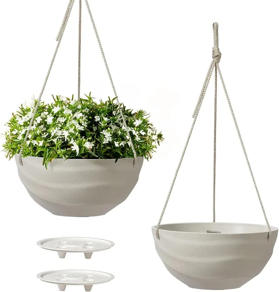 La Jolie Maison Self-Watering Indoor Hanging Planters, Set of 2,10 Inch