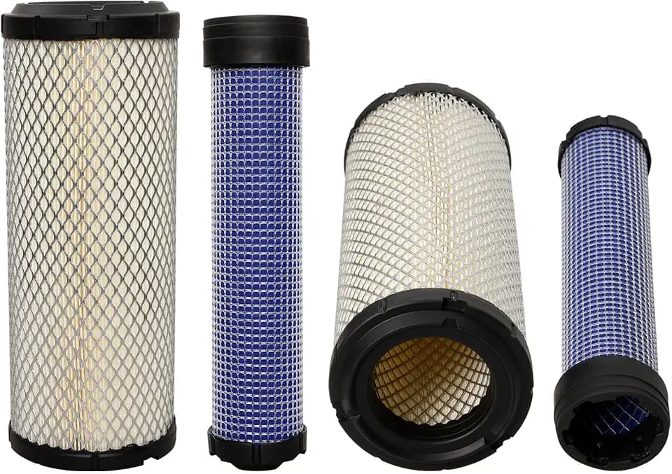 P821575 & P822858 Air Filter Set Replaces 11013-7044 11013-7045 M131802 M131803,Kohler 25 083 01-s 25 083 04-s,Wix 46438 42985, Fits bobcat 325 553,John Deere 2305 2320,Kawasaki FX691V FX651V (2 Pack)