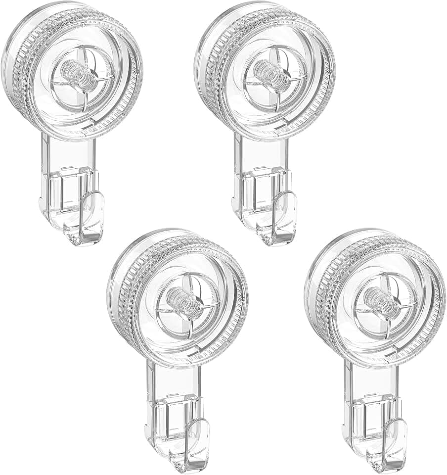 Luxear 4-Pack Saugnapf Haken ohne Bohren, Saughaken extra stark, Max 5KG
