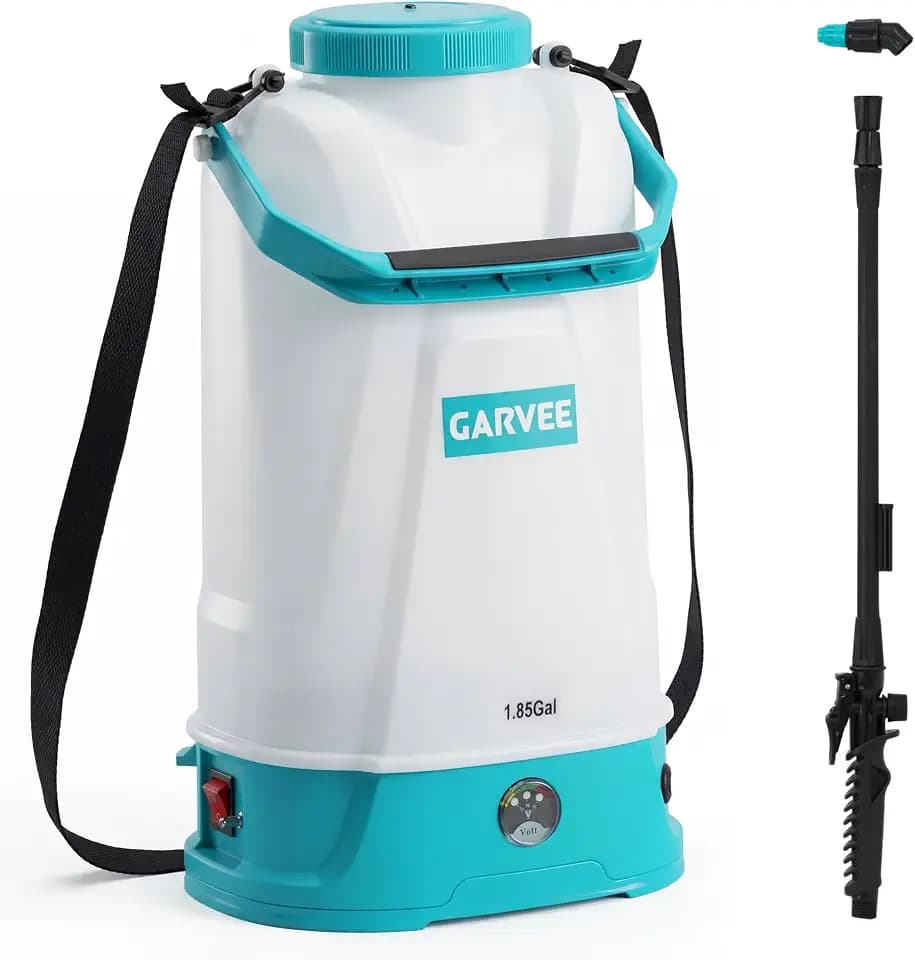 Garvee 1.85 Gal 12V Battery Powered Sprayer with Adjustable Shoulder Strap