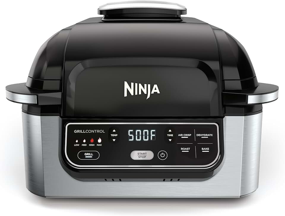 Ninja® Foodi® 5-in-1 XL Indoor Grill & Air Fryer, Black/Grey, AG301