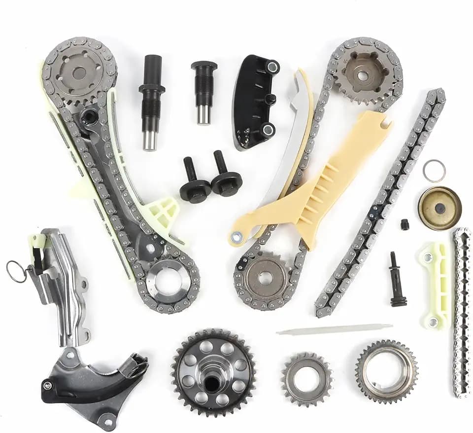 Engine Timing Chain Kit 4.0L Fit for Explorer 1997-2009 for Ranger B4000 2001-2009 for Mustang 2005-2009 Fit for Mountaineer 1998-2009 Car Replacement Parts ​Replace 4L2Z-6M290-AA F77Z-6268-AB