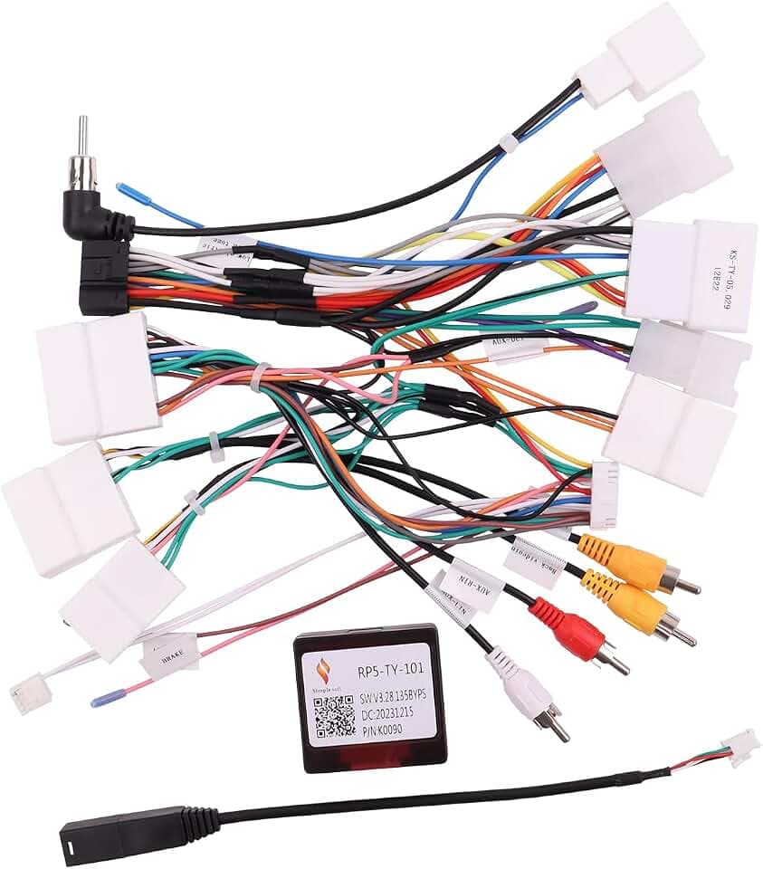 16PIN Car Radio Wiring Harness for Toyota Corolla RAV4 Camry 4Runner Tundra Highlander 2014-2018, Aftermarket Stereo Wire Harness with CANBUS Adapter Support JBL, Backup Camera, SWC