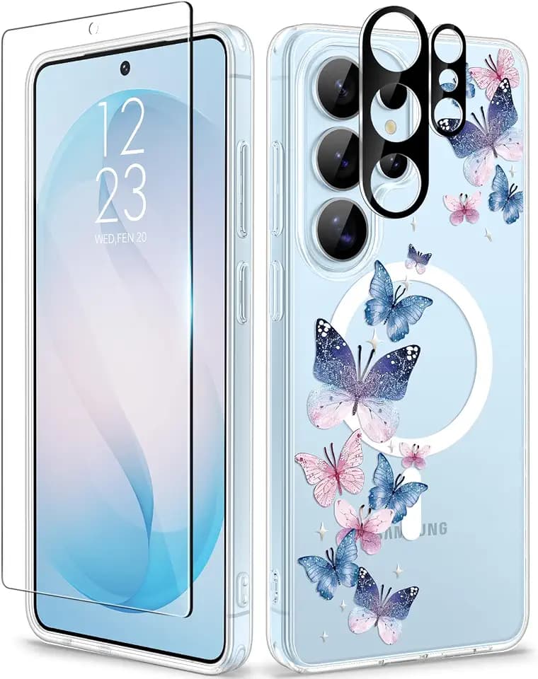 GVIEWIN for Samsung Galaxy S26 Ultra Case Floral Clear Slim Non-Yellowing