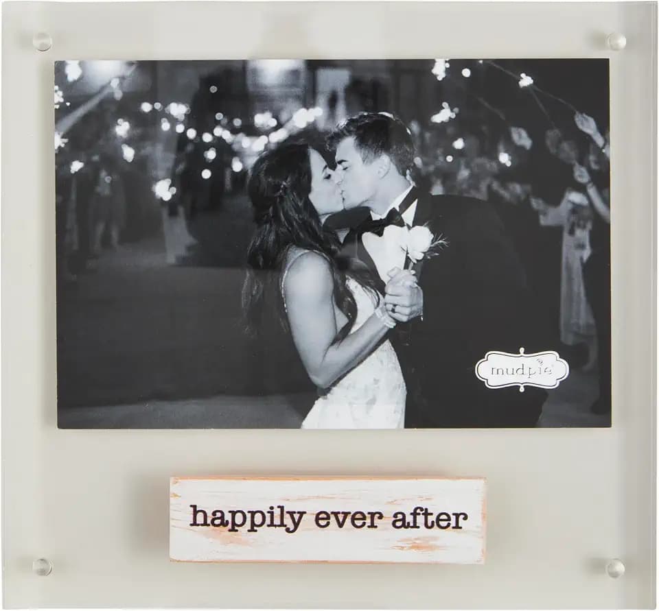 Mud Pie Acrylic Happy Ever After Frame; 6 1/2" x 7"