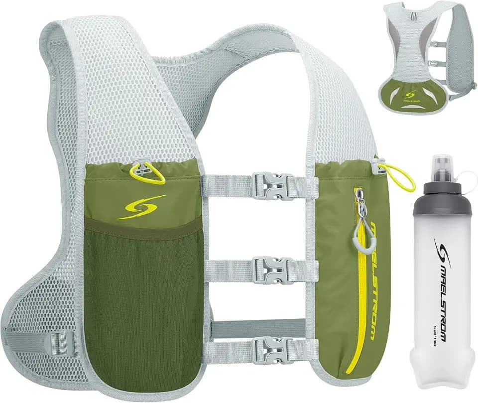 Maelstrom Running Vest, Lightweight Hydration Pack with 500ml Soft Flask