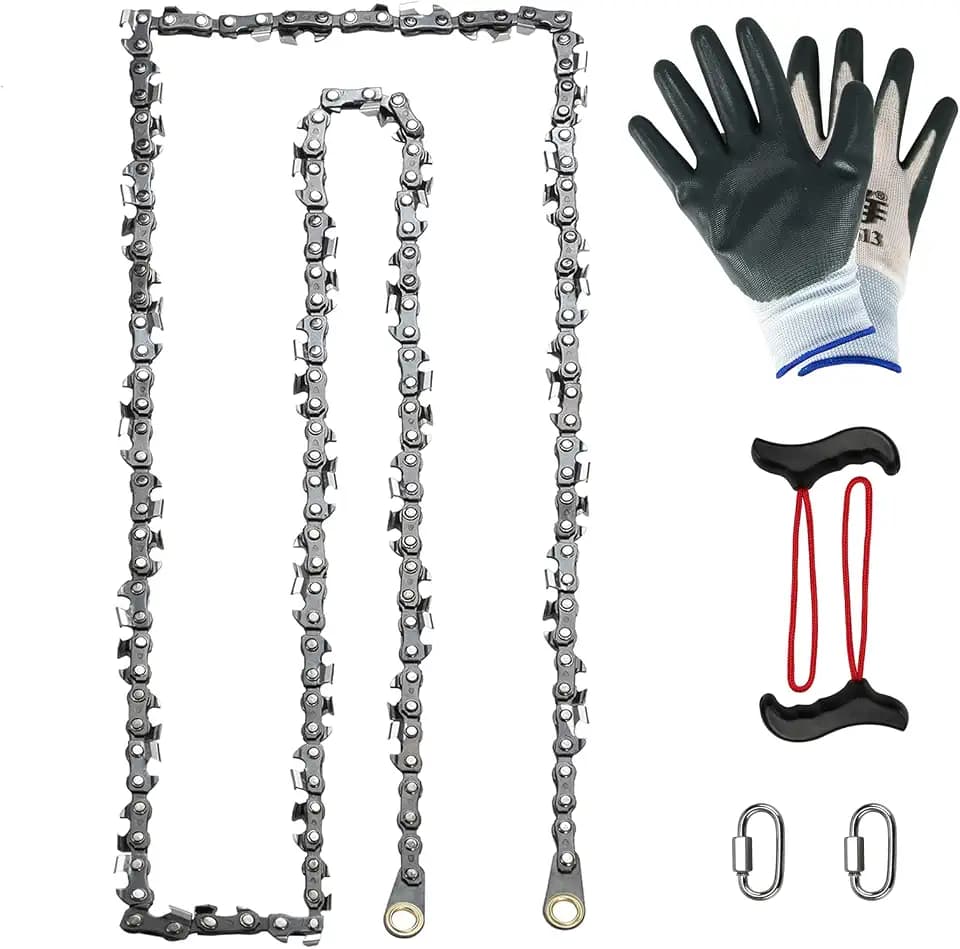 High Limb Rope Saw 55 In Chain Only, 55 Inch Chain Saw with 70 Sharp Teeth Double Side Teeth