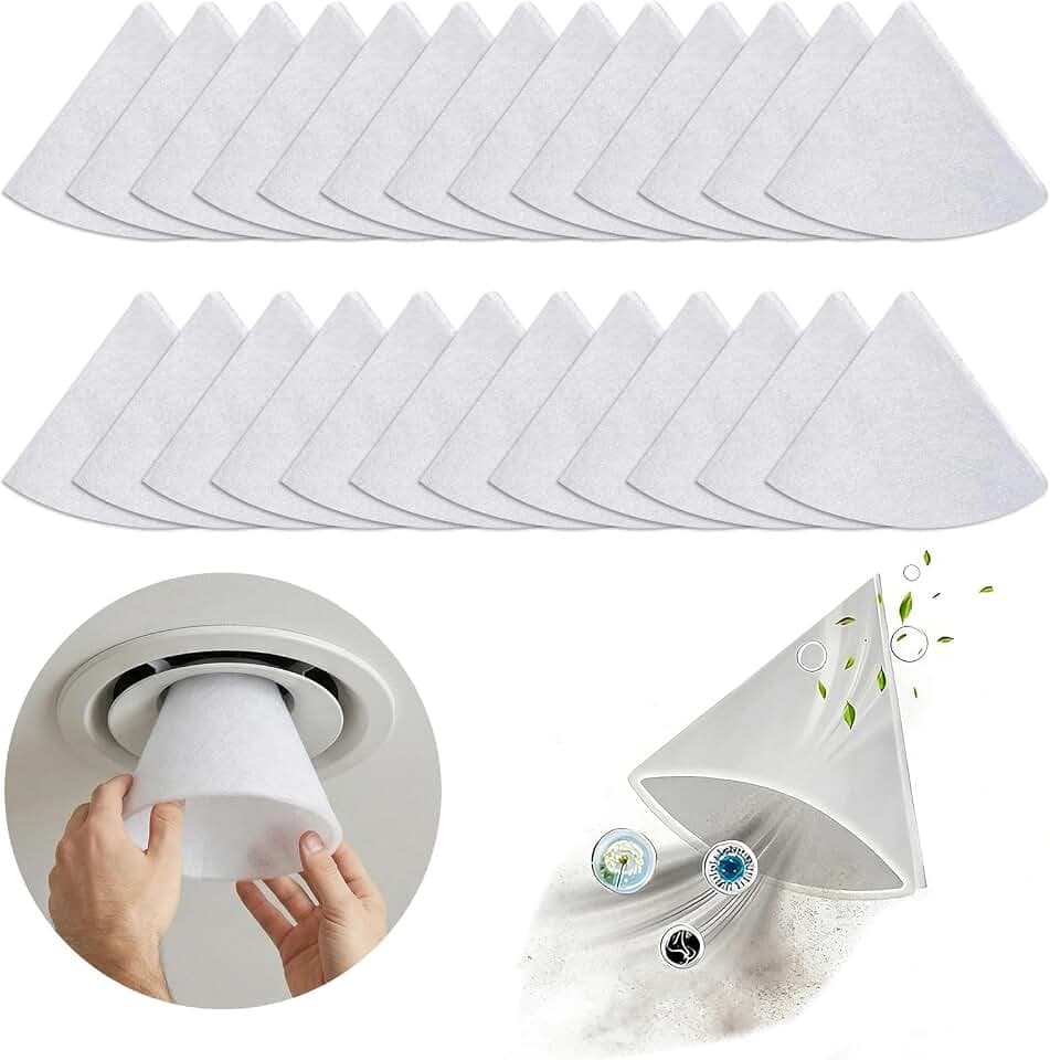 25 Stück Kegelfilter DN 125 G4, Filter Lüftungsanlage, Kegelfilter für Lüftungsanlagen, Kegelfilter Lüftungsanlage mit Durchmesser 125 mm für Arten von Lüftungssystemen im Haus