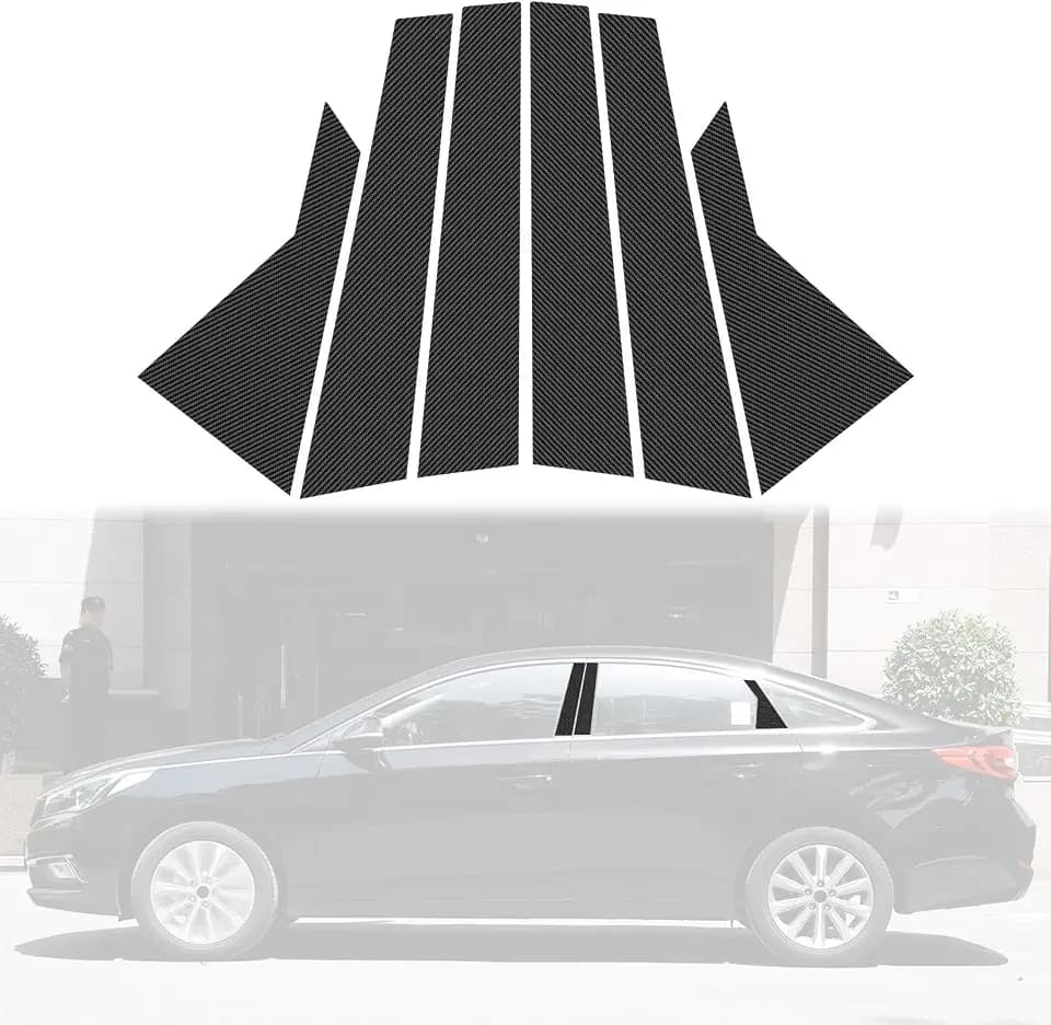 Bilisin PC Door Pillar Posts Trim Kit for Hyundai Sonata 7th Gen 2015-2019