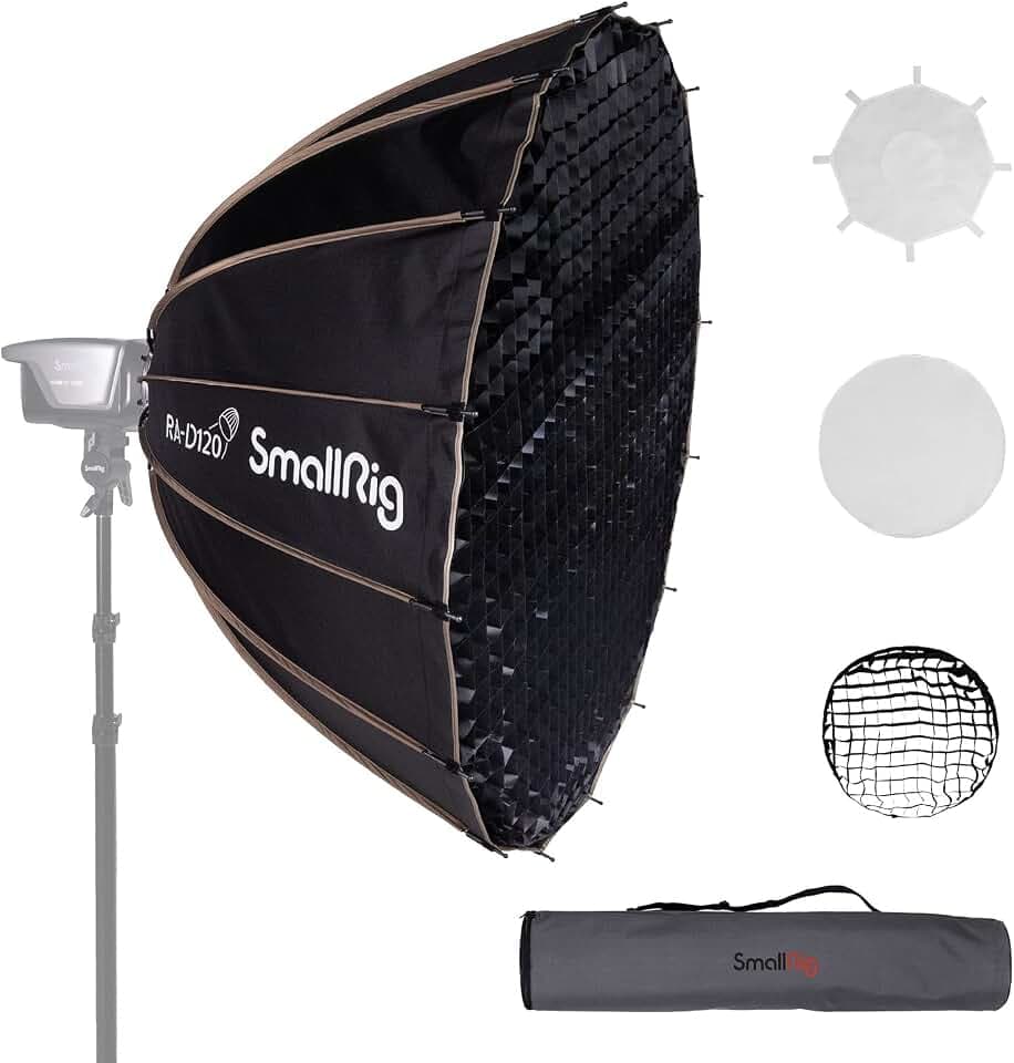 SmallRig 47.2in Quick Release Parabolic Softbox Photography Lighting Kit