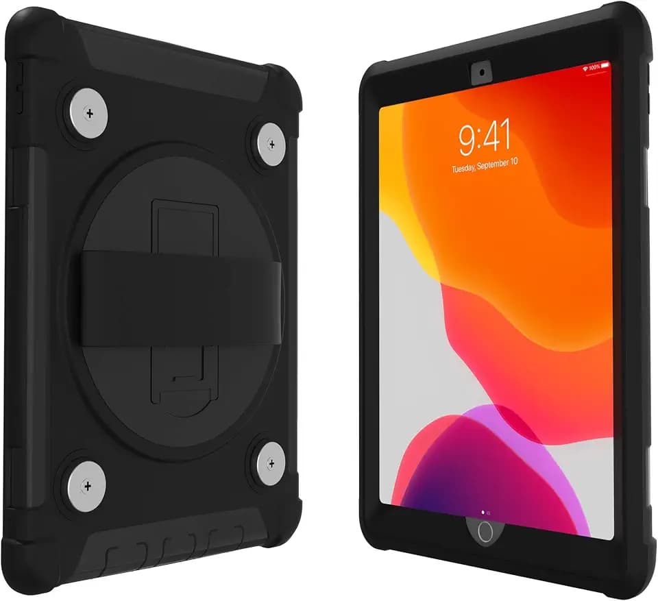 Splash-Proof iPad Case - CTA Magnetic Splash-Proof Case with Impact Shielding and Metal Mounting Plates for iPad Air2, iPad 5th & 6th Gen, and iPad Pro 9.7", Black (PAD-MSPC9)
