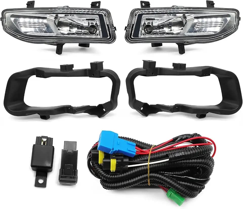 Front Bumper Fog Light Assembly Compatible with 2017-2020 Kicks