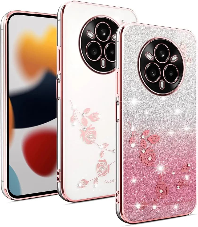 XINYEXIN Glitzer Hülle für Realme 14 Pro+ 5G/Realme 14 Pro Plus 5G
