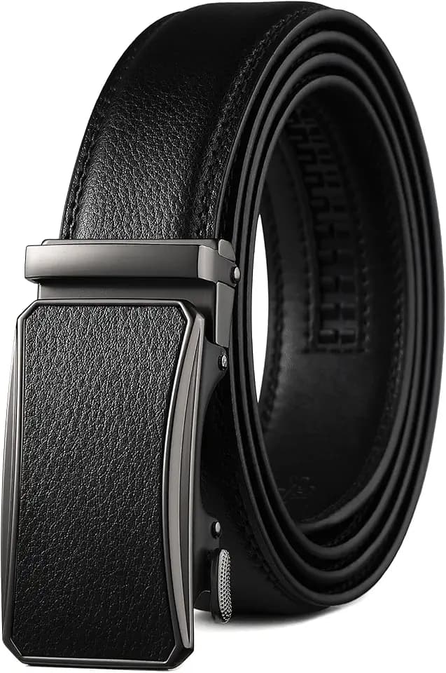 Ratchet Belt Men -Leather Adjustable Dress Belt(35mm)
