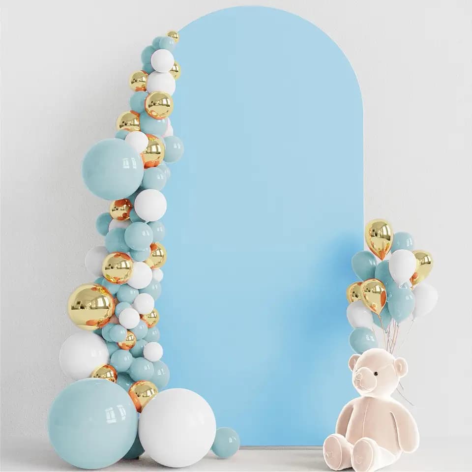 Wokceer 6.6FT Arch Backdrop Cover Dusty Blue Arch Covers Stretchy Backdrop