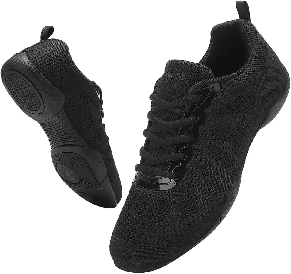 Cheer Shoes Girls Black Cheerleading Dance Shoes Athletic Training Tennis Breathable Youth Competition Cheer Sneakers Little Kid Size 12 to Women 11.5