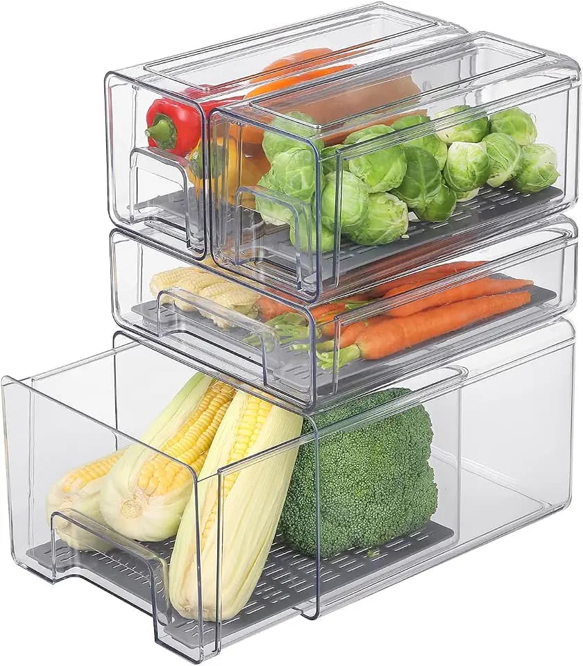 Refrigerator Organizers and Storage Drawers (Complete Set)