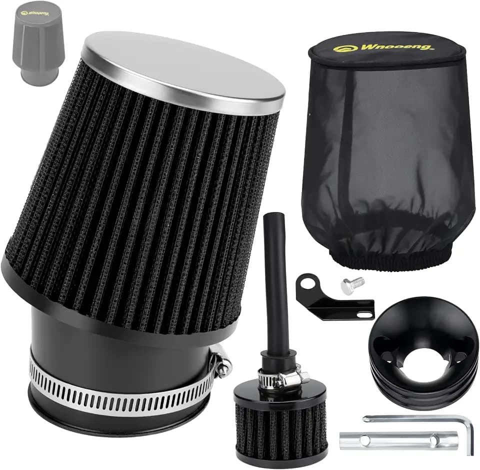 Upgraded Mini Bike Air Filter Adapter Kit with Dust Cover for Predator 212cc Coleman CT200U CT200U-EX BT200X B200 B200R KT196 196cc GX160 Engine Baja MB165 MB200 Mini Bike Go Kart Parts