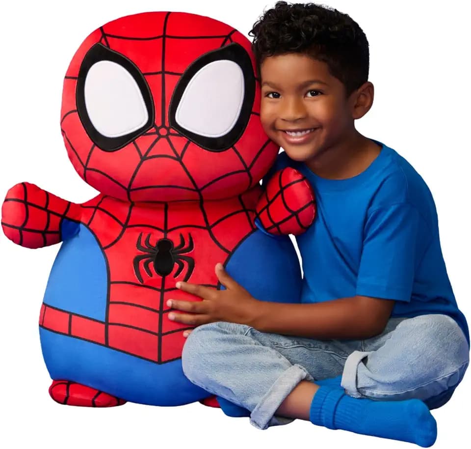 Squishmallows Original Marvel Spidey and His Amazing Friends 26in Spidey HugMees – Ultrasoft Official Jazwares Plush (Jumbo)