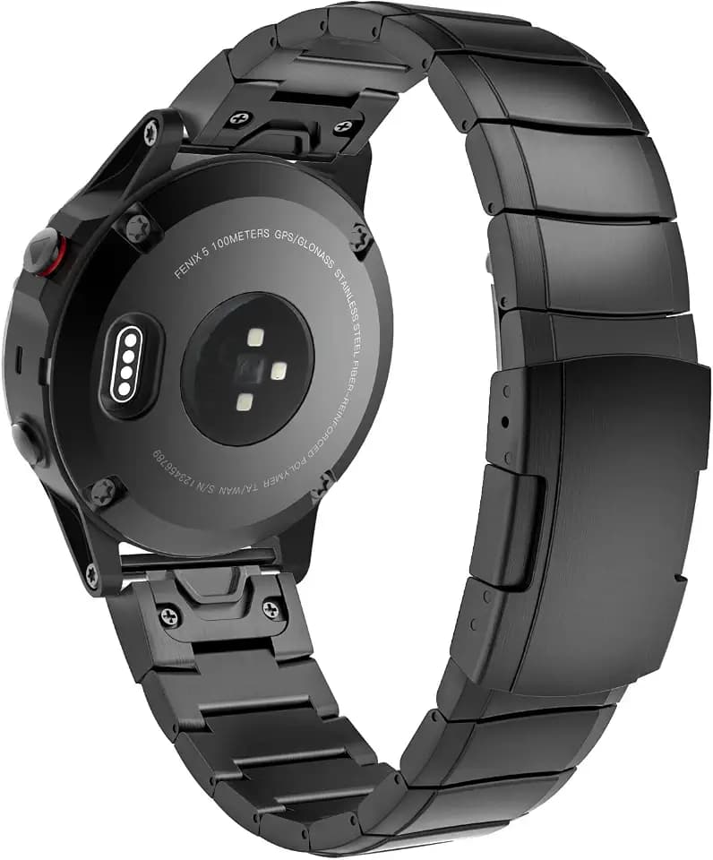 MoKo Garmin Fenix 5 Quick Fit Armband, 22 mm, verstellbares Ersatzarmband aus Edelstahl für Garmin Fenix 5 / Forerunner 935 Smart Watch, passend für 5,12-8,67 Zoll, Eltern
