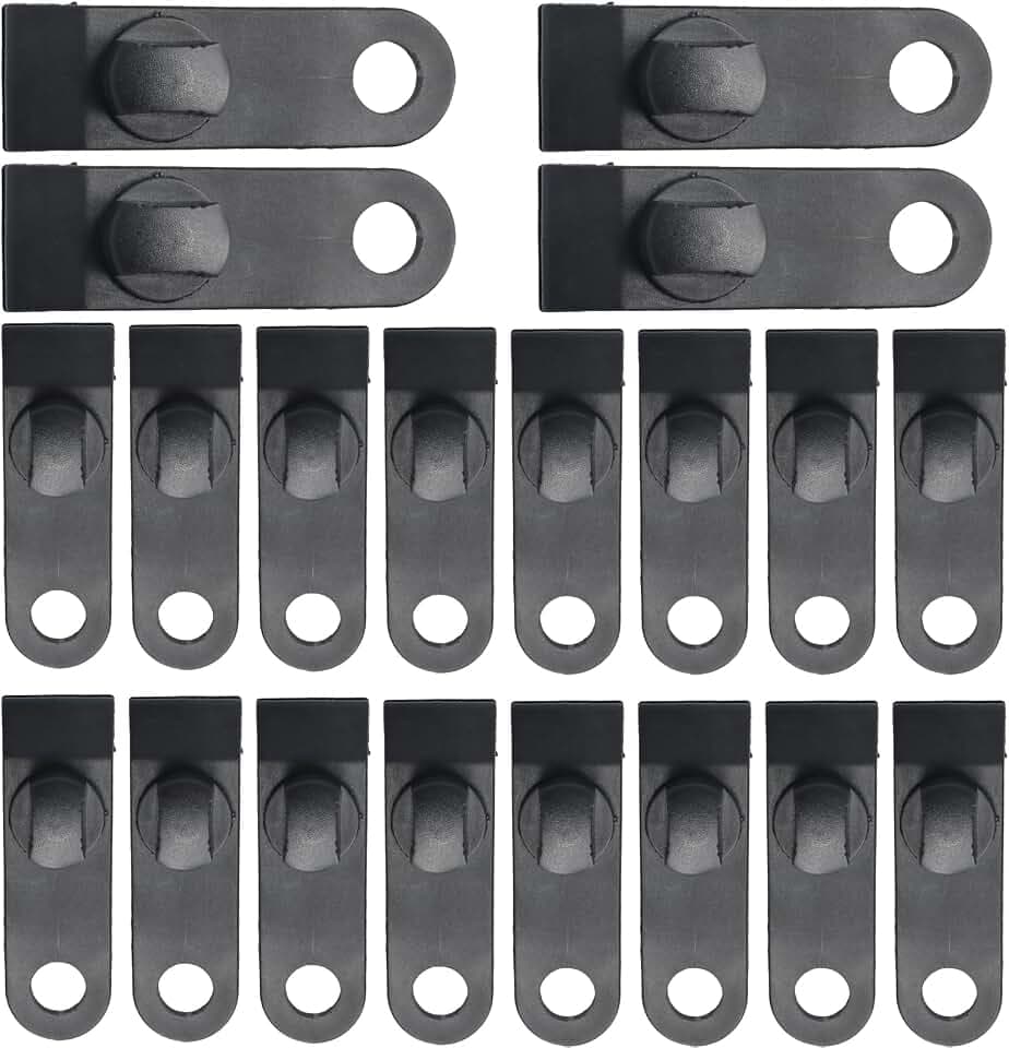 20 Stück Plane Befestigung Clip, Multifunktion Zeltklemme, Markisenklemme, für Boots Zelte Markisen Pavillon, Pool Planen, Windseil und Banner
