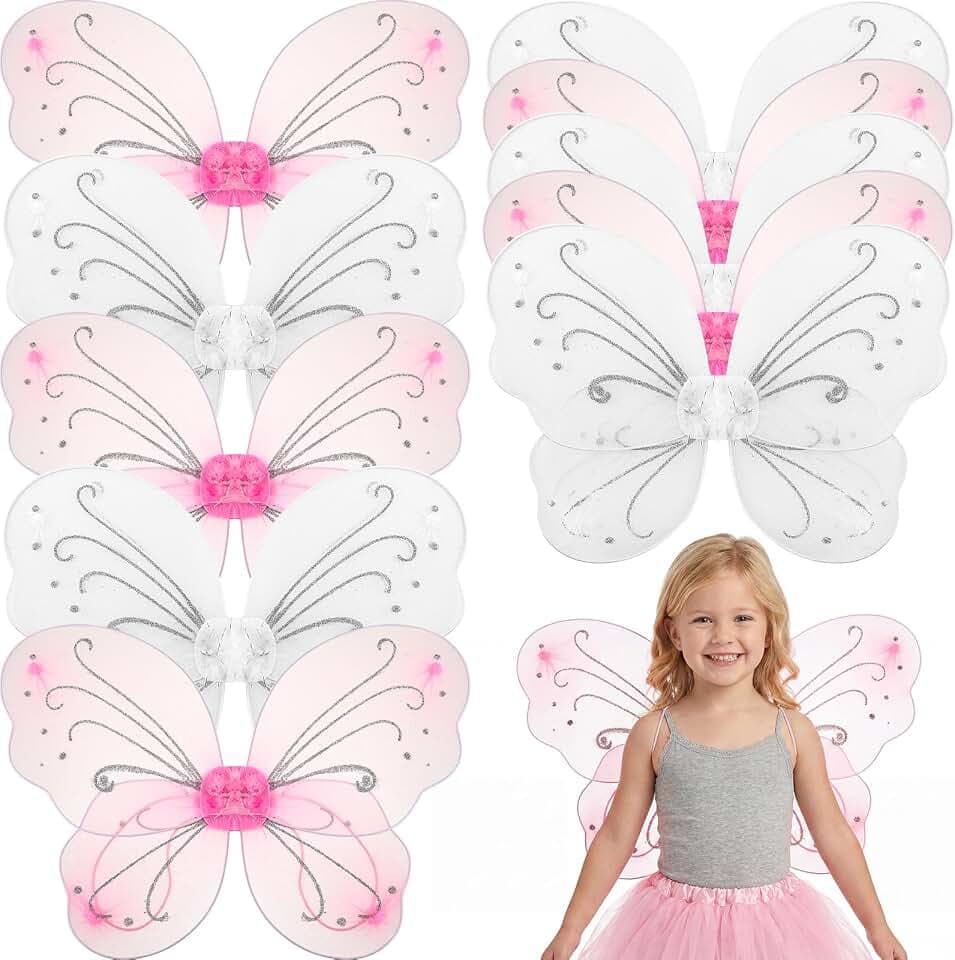 Chivao 10 Pcs Fairy Wings Butterfly Bulk Party Favors