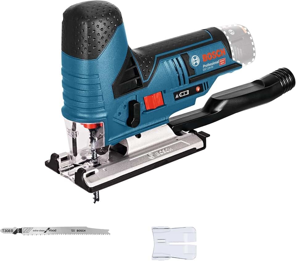 Bosch Professional 12V System Akku Stichsäge GST 12V-70 (Schnitttiefe in Holz: 70mm, inkl. 2x Sägeblatt, Gleitschuh, Spanreißschutz, ohne Akku/Ladegerät)