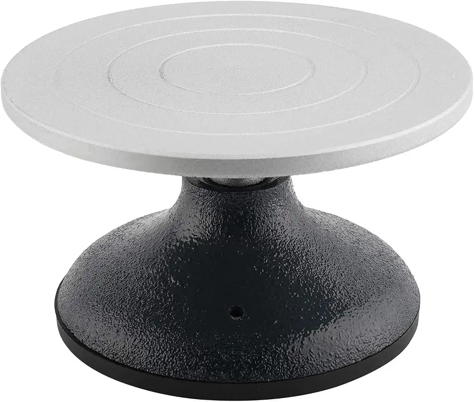 7" Diameter Sculpting Wheel Heavy Duty Metal Pottery Decorating Banding Wheel,Joined with A Heavy-Duty Ball Bearing