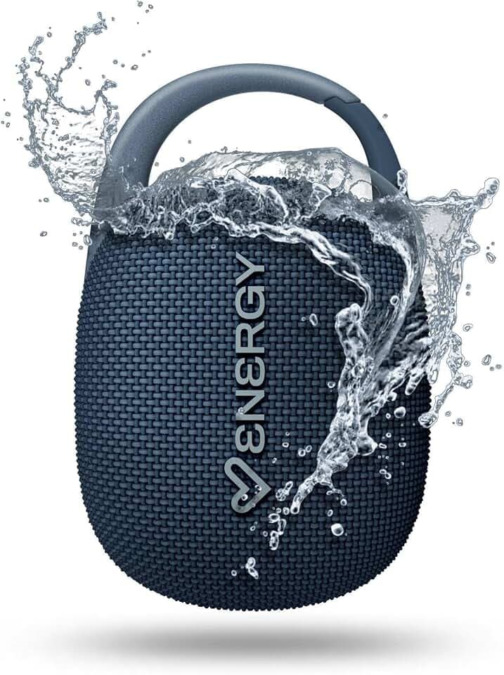 Energy Sistem Clip Bluetooth-Lautsprecher (9 W / IPX7 / 18 Stunden Akkulaufzeit/FM-Radio/ultraleichtes Design/True Wireless Technologie zum Verbinden von Zwei)