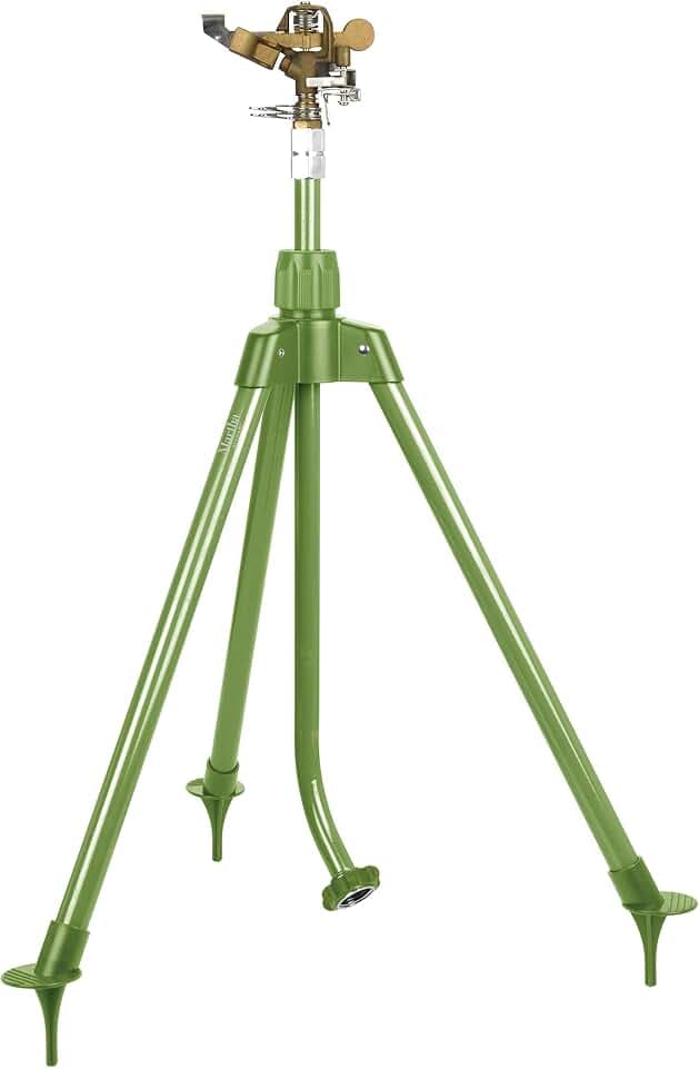 Martha Stewart MTS-TIS39B Heavy-Duty Brass Impulse Sprinkler w/Extendable Tripod, Gardening