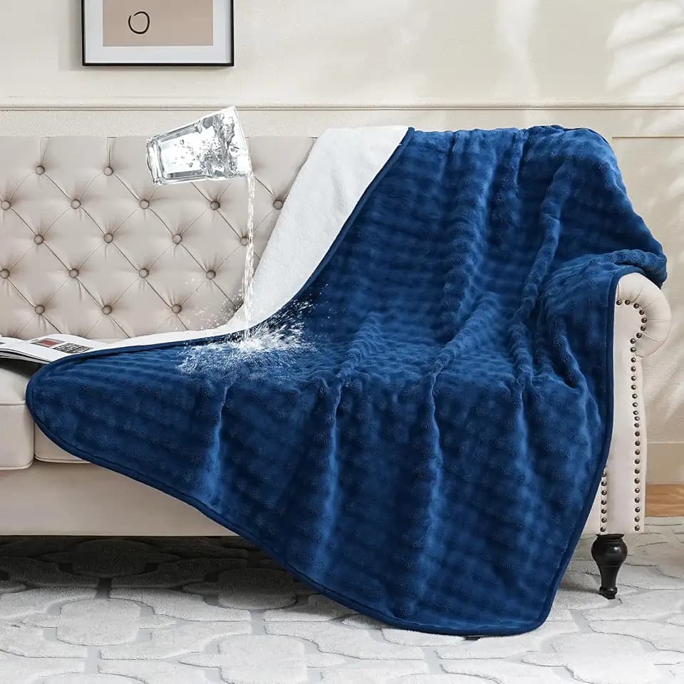 Waterproof Blanket for Pet Bed Couch Sofa Car, 50"x60", Navy Blue