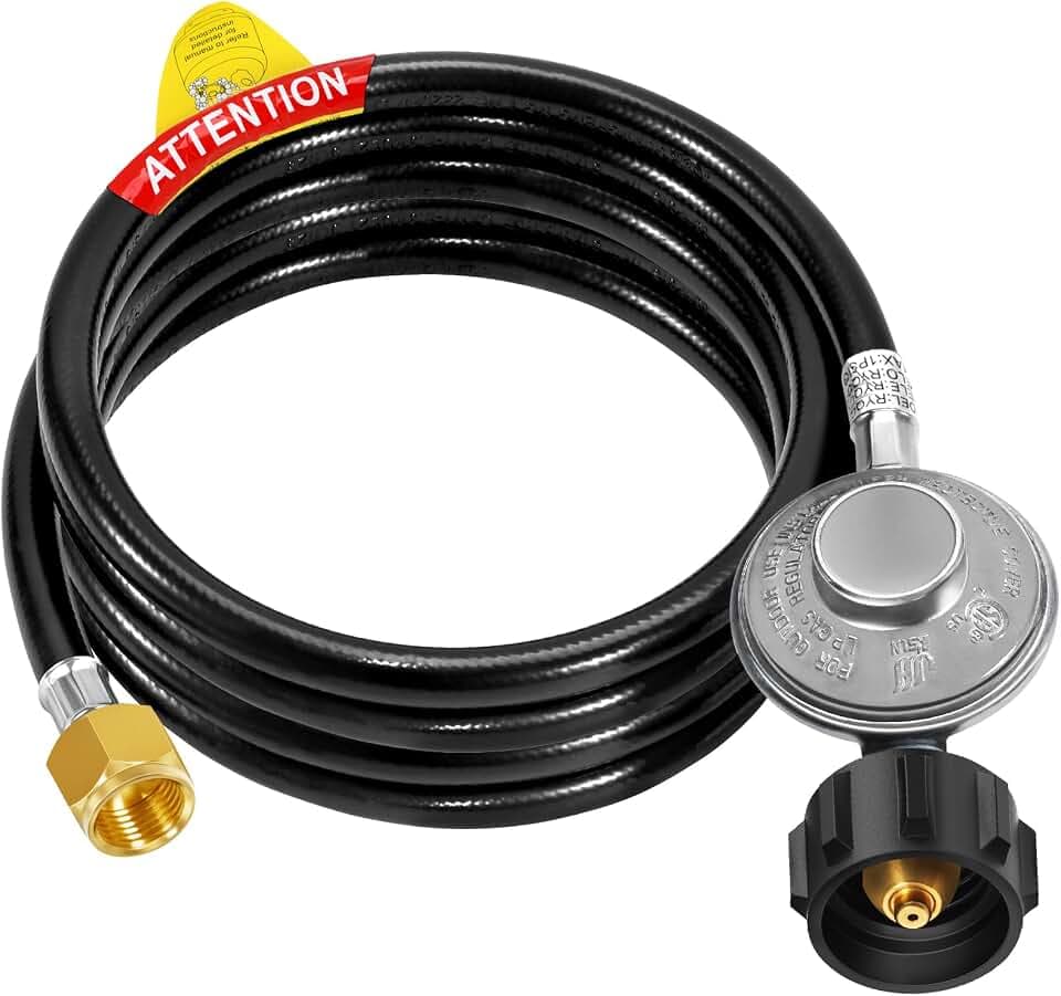 GasSaf 12 Feet Propane Regulator with Hose