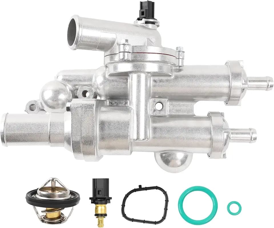Aluminium Engine Coolant Thermostat Housing Kit Compatible with Journey