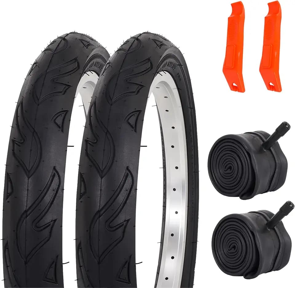 16 x 2.125 Bike Tires and Tubes Set,16" Kids Bike Replacement Folding Tires
