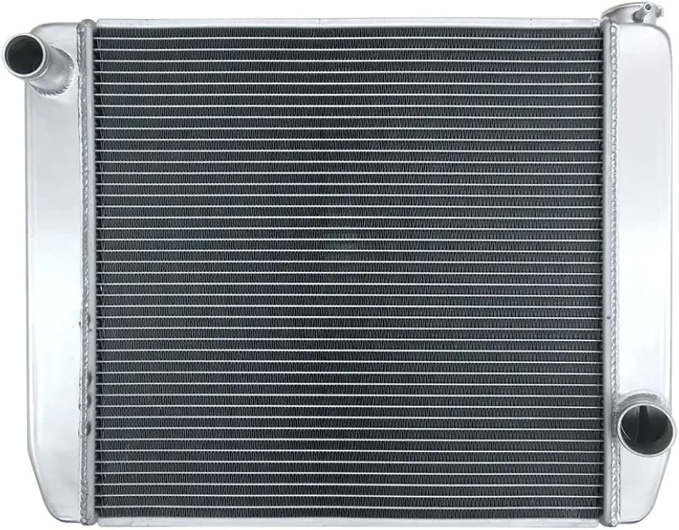 JSD 2 Row Single Pass Universal Aluminum Racing Radiator Overall 24" x19" x3" Compatible with Chevy GM SBC BBC