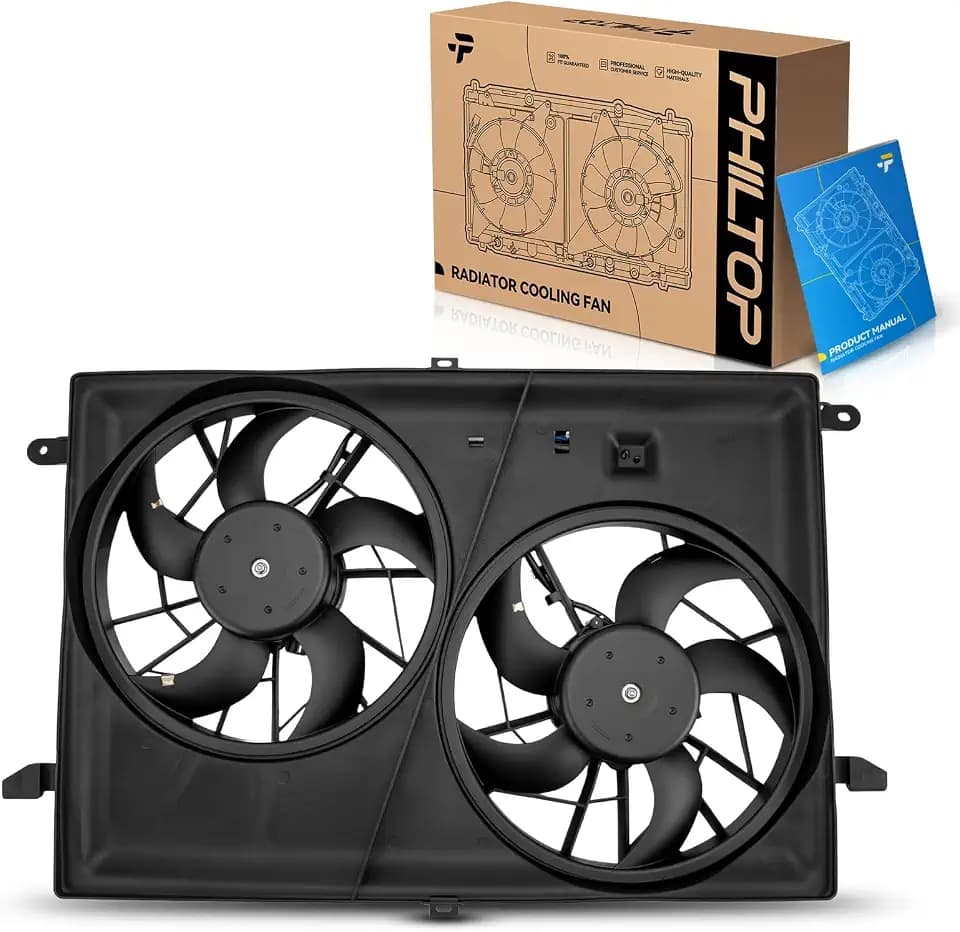 PHILTOP 621930 Radiator Cooling Fan Assembly, Fit for 2008-2017 Traverse